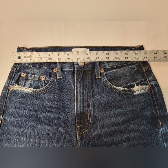 Pistola size 26 high waisted,  heavy distressed, dark wash, skinny ankle jeans - Picture 11 of 11